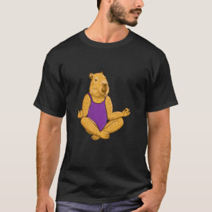 Capybara Yoga poses Meditation Workout exercises g T-Shirt