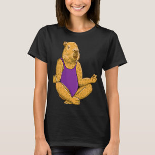 Capybara Yoga poses Meditation Workout exercises g T-Shirt