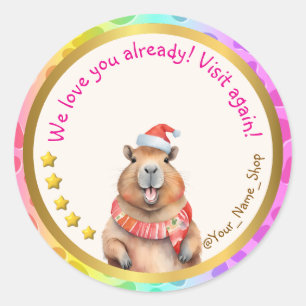 CAPYBARA !! Your Brand Deserves a Capybara! 🌟 Classic Round Sticker