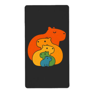 Capybaras arc-en-ciel