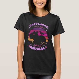 CAPYBARAS ARE MY SPIRIT ANIMAL Capybara Sunset Me T-Shirt