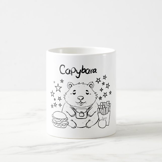 Capybara's Lunch Break Coffee Mug (Center)