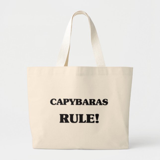 Capybaras Rule Large Tote Bag (Front)