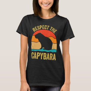 Capybaras Shirt Respect The Capybara Cavy Rodent L