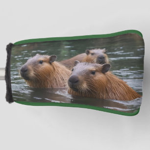 Capybaras' Swimming In The River,  Golf Head Cover