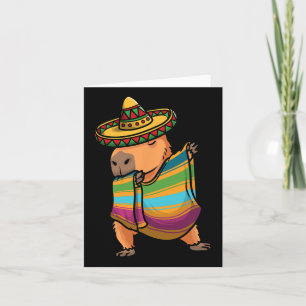 Capybyra Cinco De Mayo Rodent Dab Mexican Kids Men Card