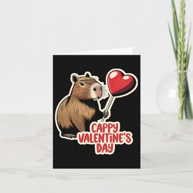 Capybyra Valentine  Card (Front)