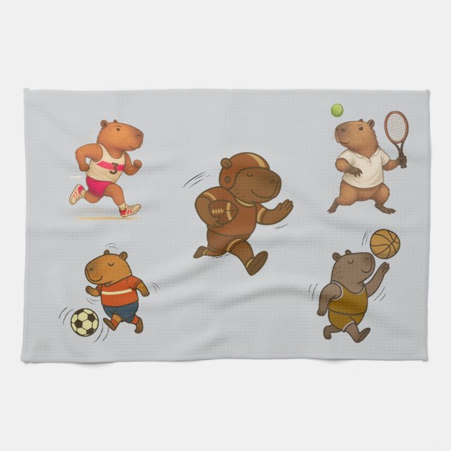 CapyCharm: The Adorable Icon Kitchen Towel (Horizontal)