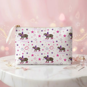 Capyfairy patterned accessory pouch