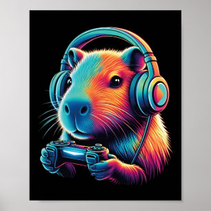 Capyra Gamer Funny Video Games Capyra 1  Poster