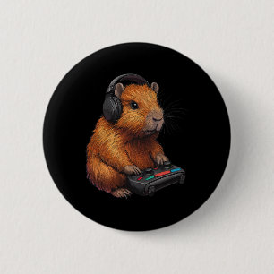 Capyra Gamer Gaming Game Funny Graphic 2 Inch Round Button