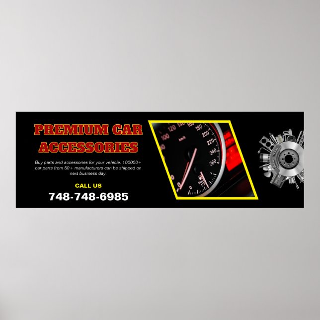 Car Accessories Custom Editable Poster (Front)