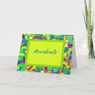 Car Accident Card, Bright and Cheerful Card