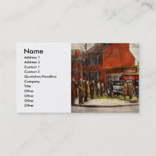 Car - Accident - Looking out for number one 1921 Business Card