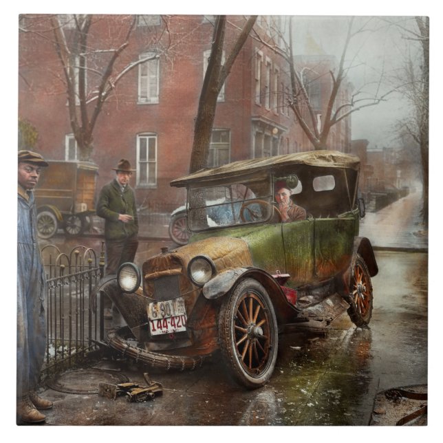 Car Accident - Watch for ice 1921 Tile (Front)