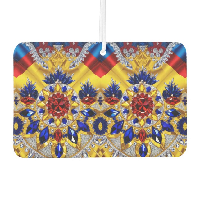 Car Air Fresheners with Romanian Colours Design (Front)