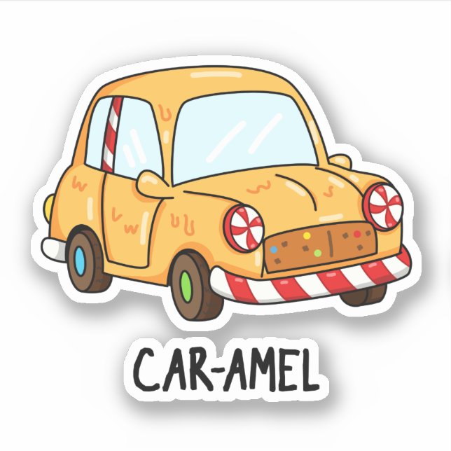 Car-amel Funny Candy Car Pun  (Front)