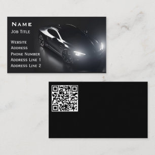 Car Auto Detail Car Wash Service QR Code Business Card