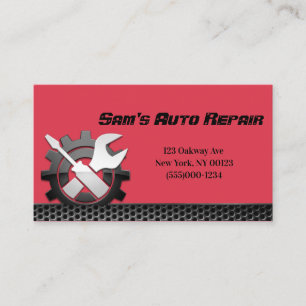 Car Auto Mechanic Repair Service Business Card