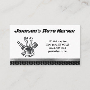 Car Auto Mechanic Repair Service Business Card