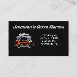 Car Auto Mechanic Repair Service Business Card
