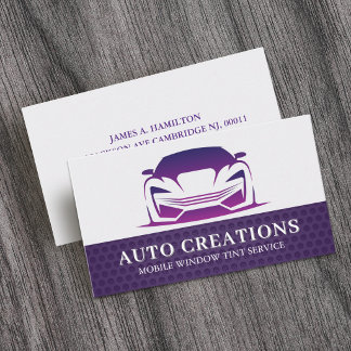 Car Auto Window Tinting Service Business Card