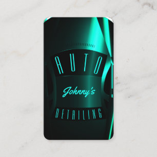 Car birds eye look teal stylish  business card