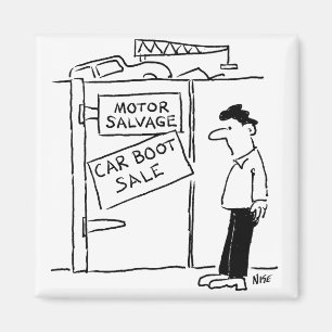 Car Breakers Scrap Metal Scrapyard Car Boot Sale Magnet
