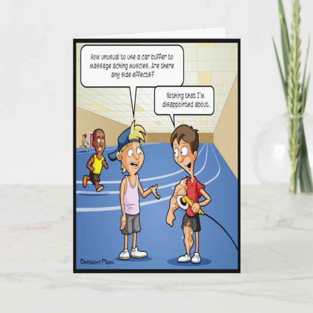 Car Buffer Massage Funny Birthday Card (Front)