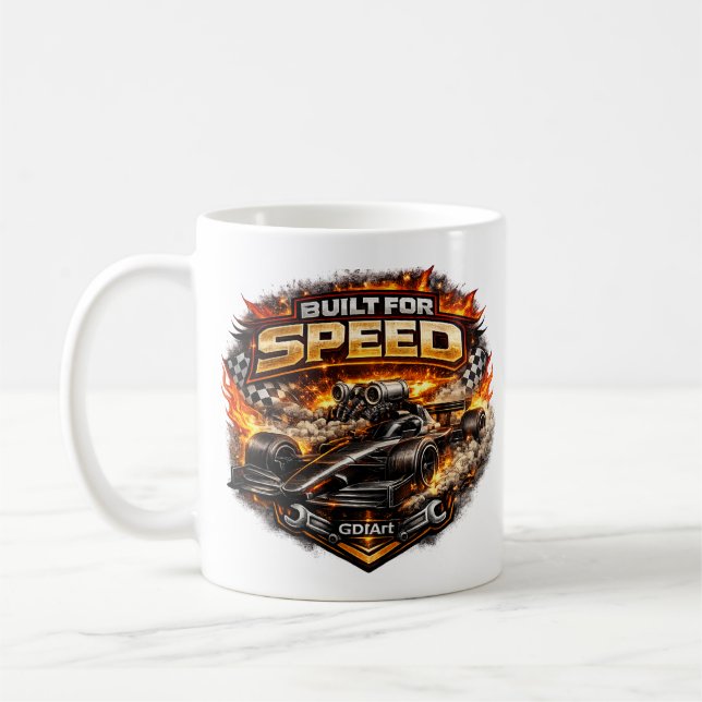 Car - BUILT FOR SPEED Coffee Mug (Left)