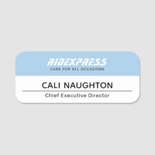Car Business, Blue Name Tag
