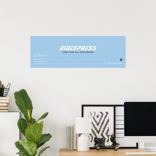 Car Business, Blue Poster (Home Office)