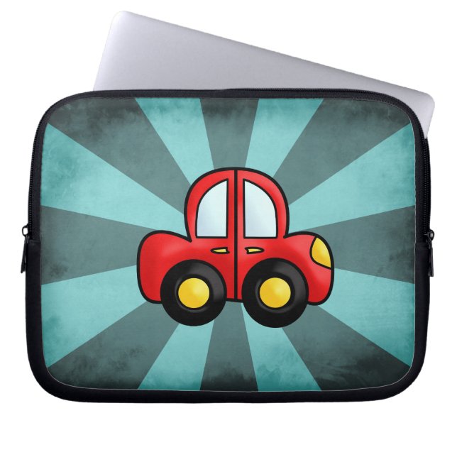 Car cartoon laptop sleeve (Front)