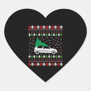 Car Christmas Heart Sticker