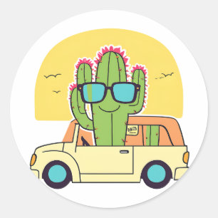 Car Classic Round Sticker