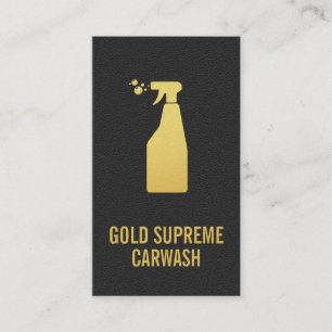 Car Cleaning Service   Leather Background Business Card