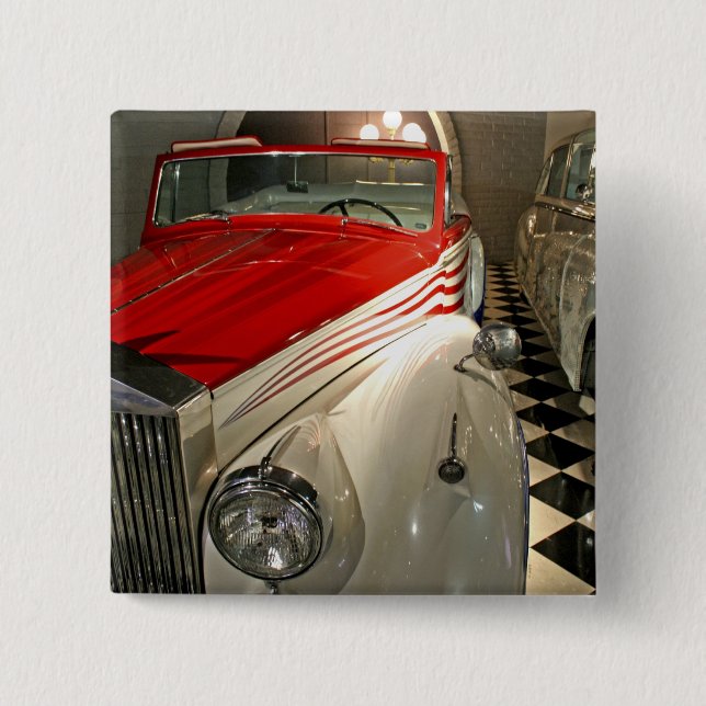 Car collection in The Liberace Foundation and 2 Inch Square Button (Front)