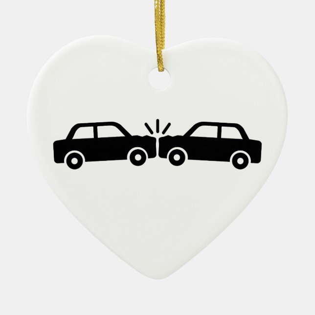 Car crash ceramic ornament (Front)