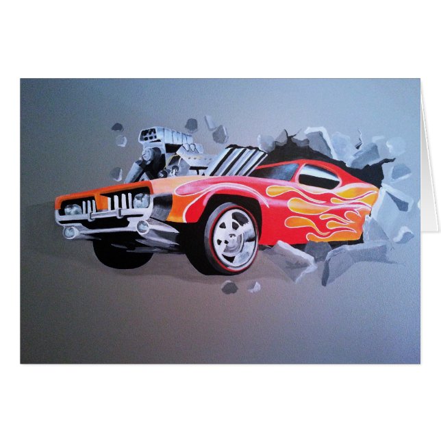 Car Crashing Through Wall (Front Horizontal)