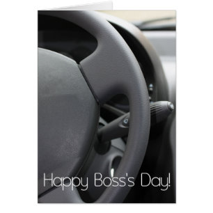 Car Dashboard Boss's Day Card