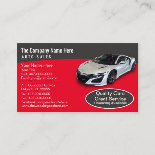Car Dealership-Auto Sales Associate Business Card