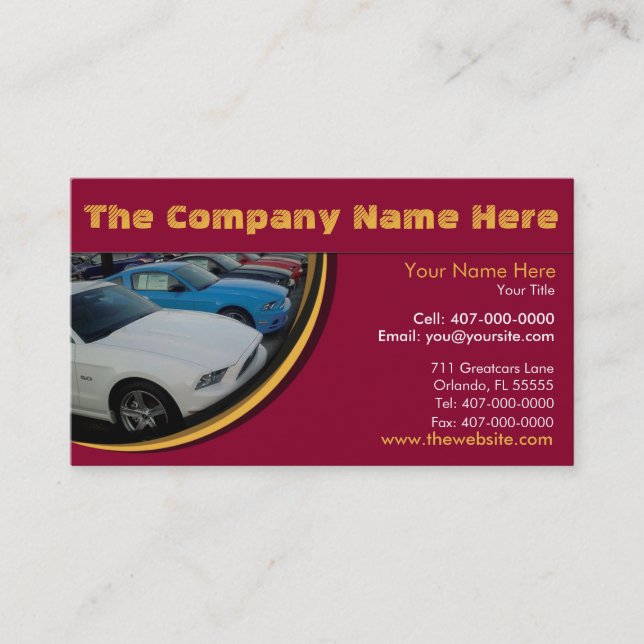 Car Dealership & Auto Sales Associate Business Card (Front)
