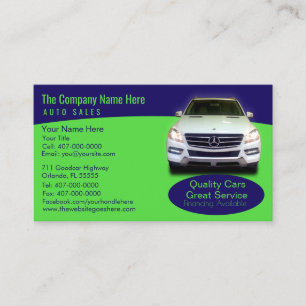 Car Dealership-Auto Sales Associate Business Card