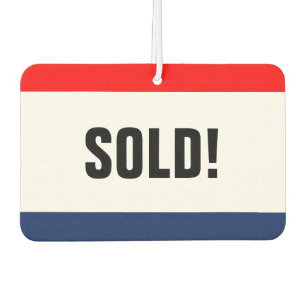 Car Dealership Sold Promotion Customizable Air Freshener