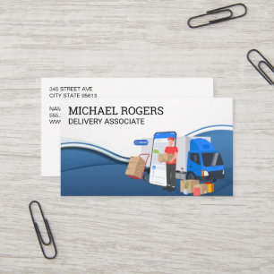 Car Delivery Services   Courier Driver Business Card