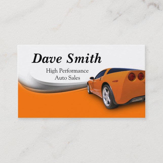 Car Detailer and Service Business Card (Front)
