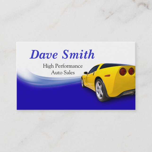 Car Detailer and Service Business Card (Front)