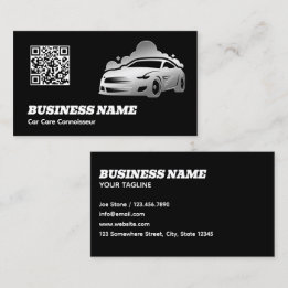 Car Detailer Black Business Card