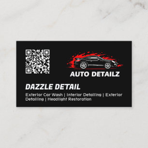 Car Detailer Custom Logo Black Business Card