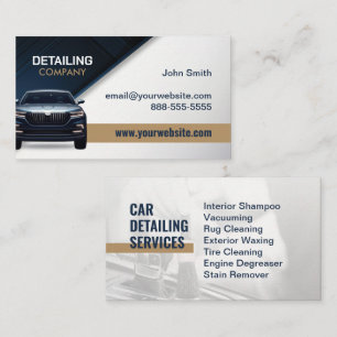 Car Detailing Auto Cleaning Services Business Card